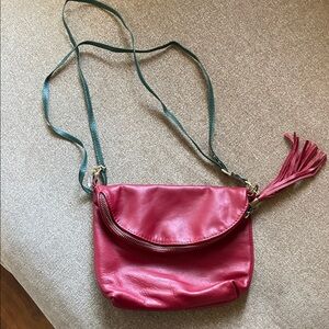 Red Leather Crossbody Bag